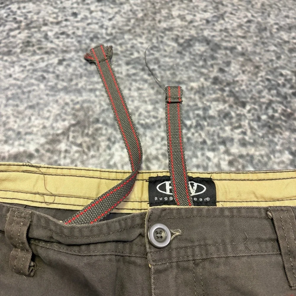 Rugged Wear Cargo Shorts Mens 38 Brown Outdoor Utility Hiking Skater Y2K